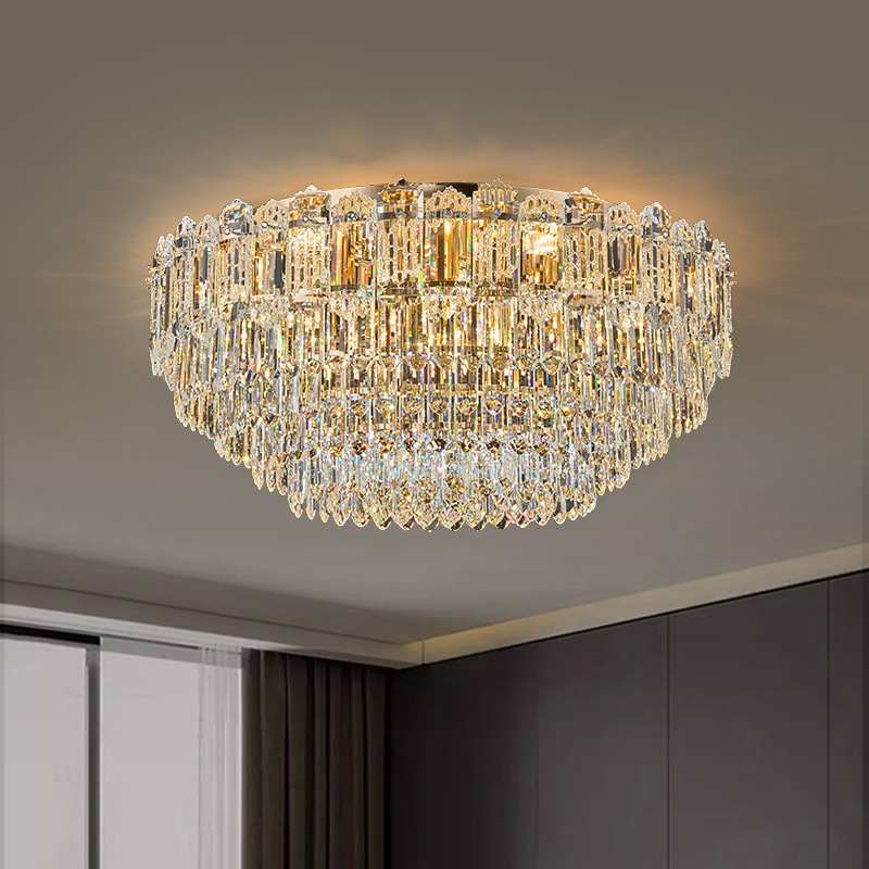 高端豪华水晶灯客厅吸顶灯别墅大厅主灯酒店餐饮包厢灯具2025新款